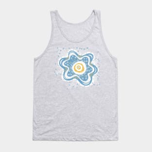 Simple blue flower Tank Top